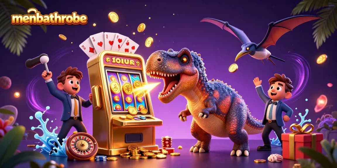 Menbathrobe menghadirkan jackpot coins dari mesin slot dengan elemen kasino yang menarik.