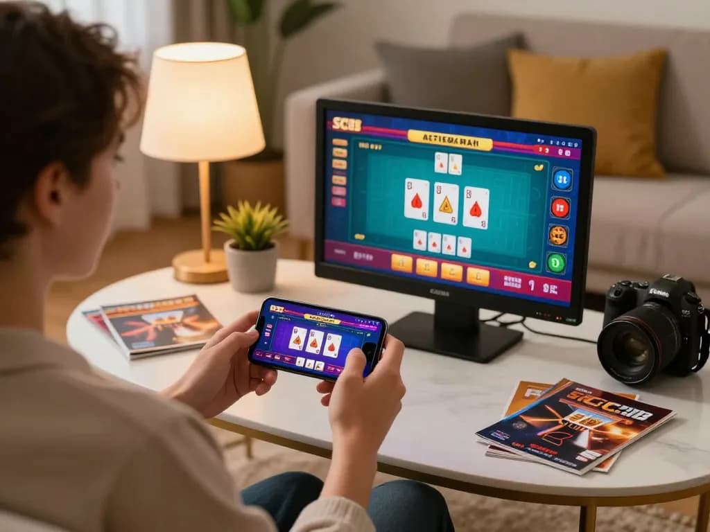 Engaging with SC88 mobile casino app for an immersive gaming experience in a cozy setting
