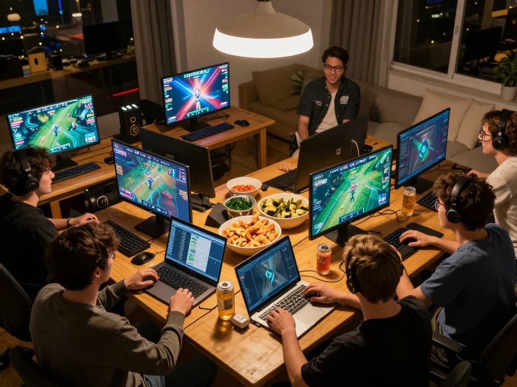 Sahabat terlibat dalam taruhan esports di berbagai layar, merasakan kegembiraan paris888.