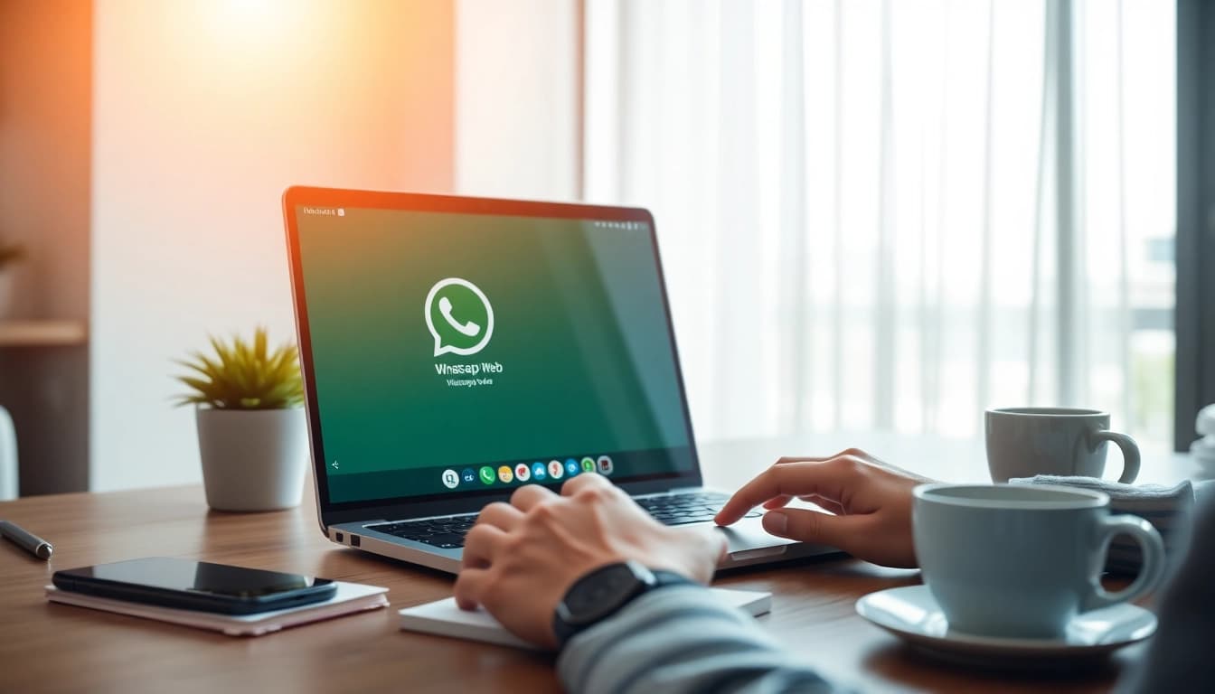 在现代笔记本上使用 WhatsApp Web，提升专业环境中的沟通效率。