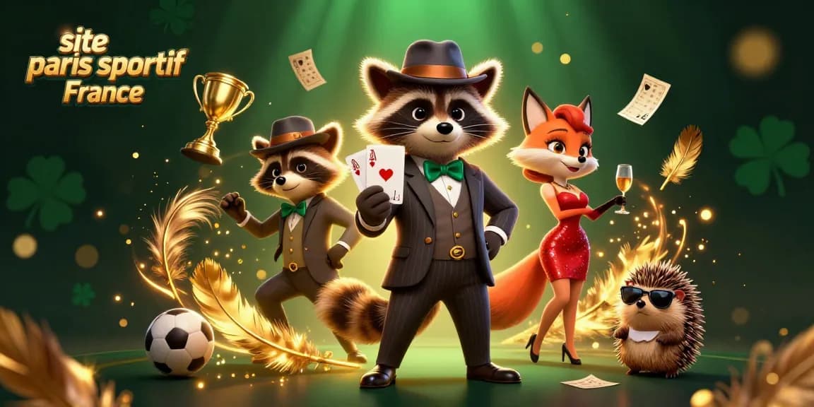Pariez sur le site paris sportif France avec des personnages animés dans un décor de casino.