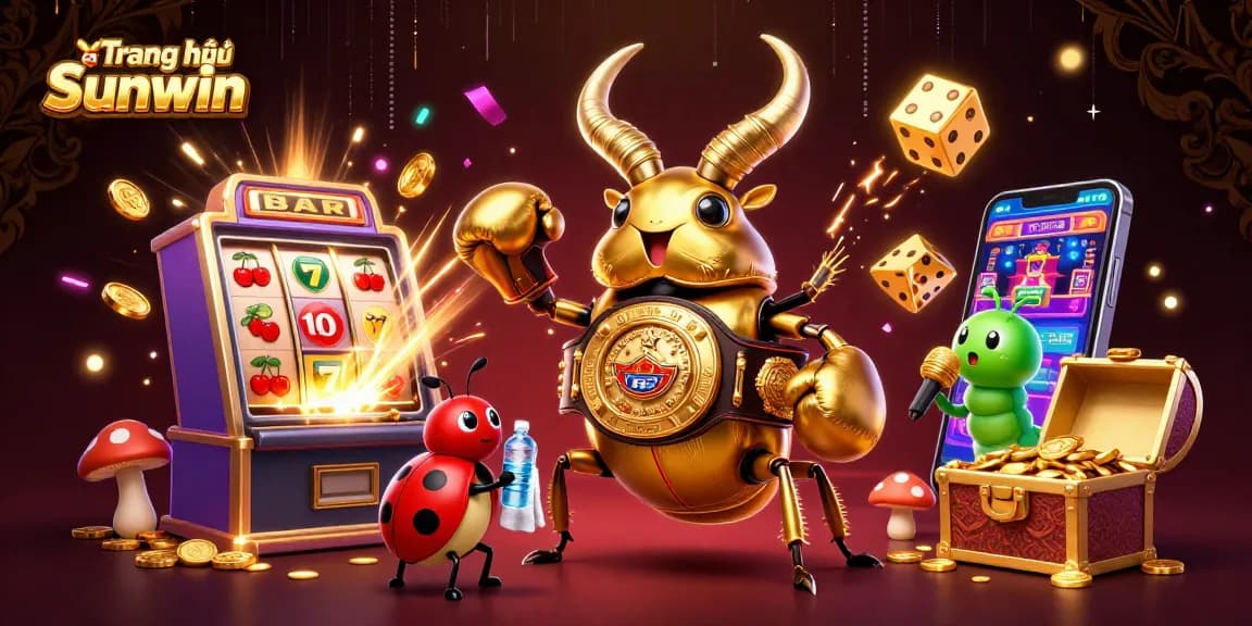 Experience the thrill of Trang chủ Sunwin with vibrant casino elements in a dynamic scene.