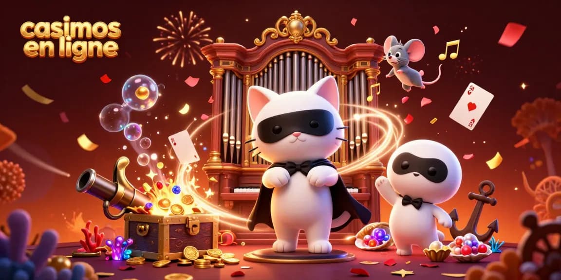 Vibrez au monde des casinos en ligne avec des personnages colorés et des éléments de jeu captivants.