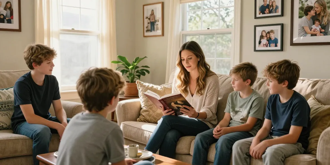 Shara Grylls reading to her sons, showcasing resilience behind famous families and motivation from celebrity life stories.