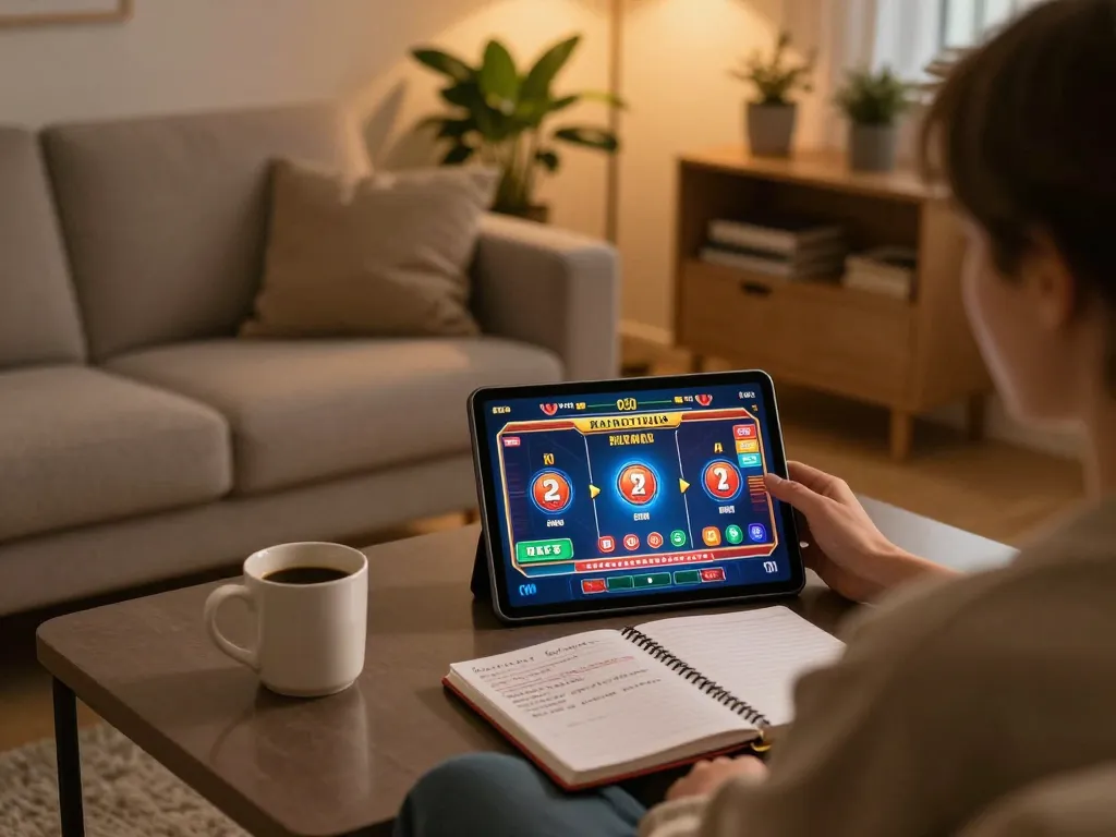 Enjoying casino online gratis senza registrazione on a tablet from a cozy home setup