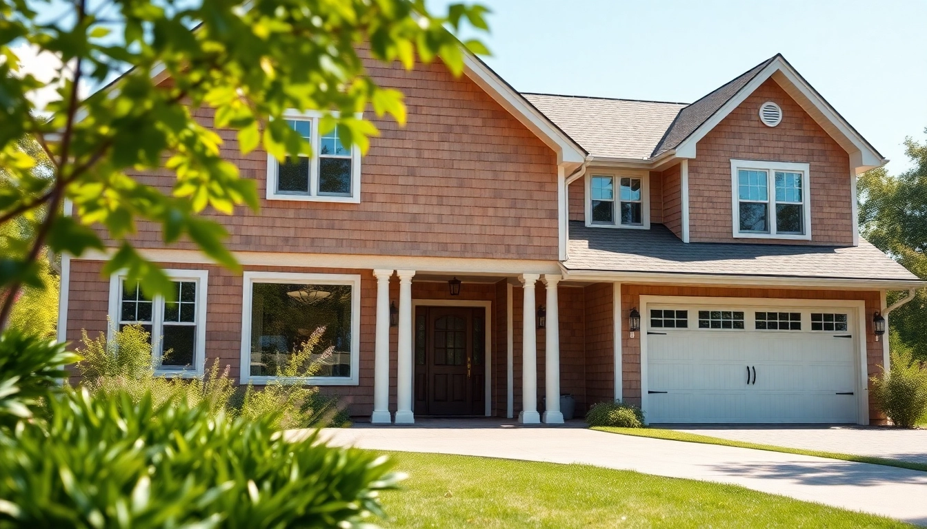 Stunning Cape Cod home addition with a beautifully crafted attached garage and natural front landscape.