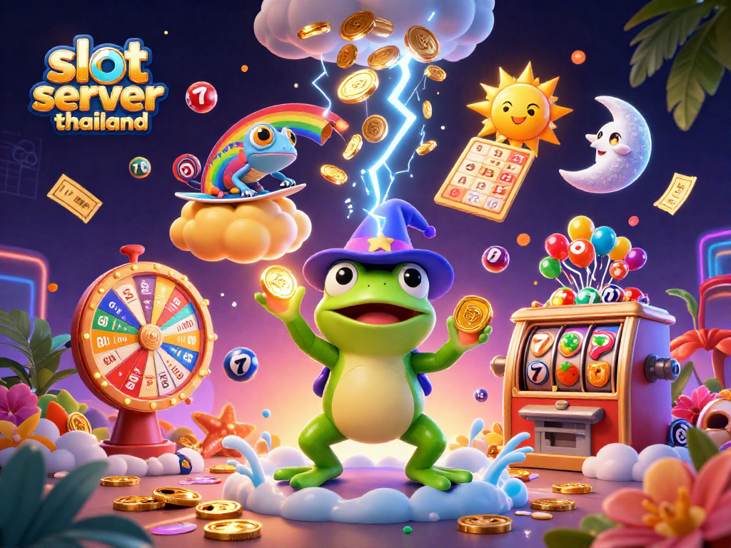 Play the exciting slot server thailand with vibrant casino elements and animated characters.