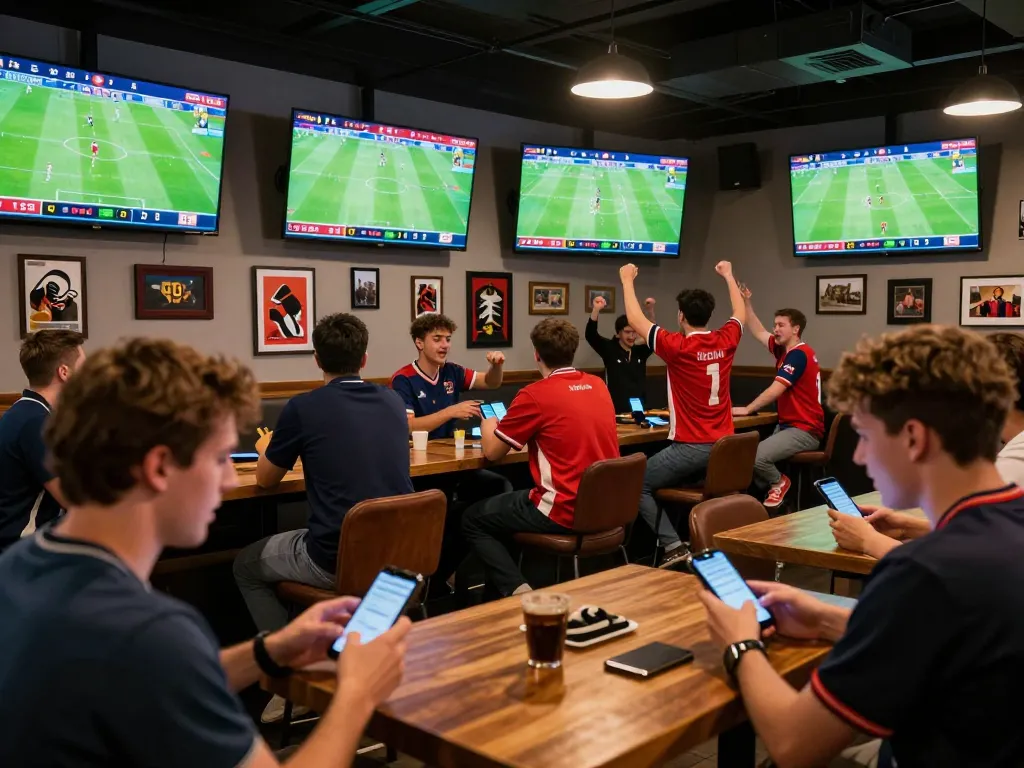 Cacuocbongda highlights a lively sports betting scene where fans engage in live betting during an exciting match.