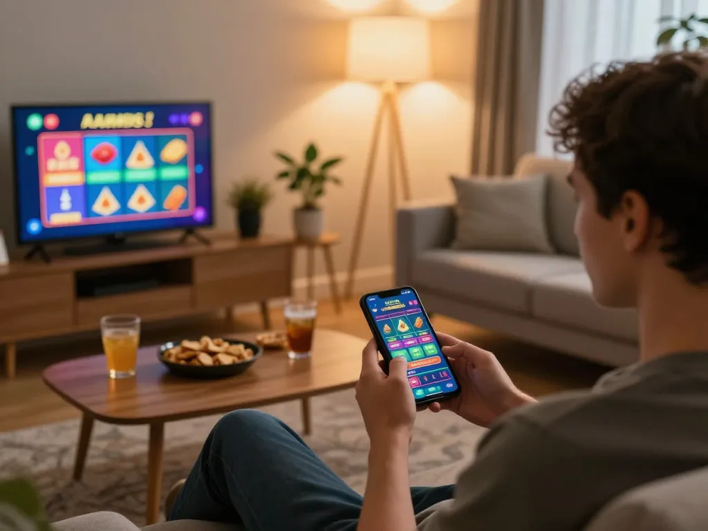 Engaging with casino senza licenza aams on smartphone, creating a comfortable online gaming atmosphere.