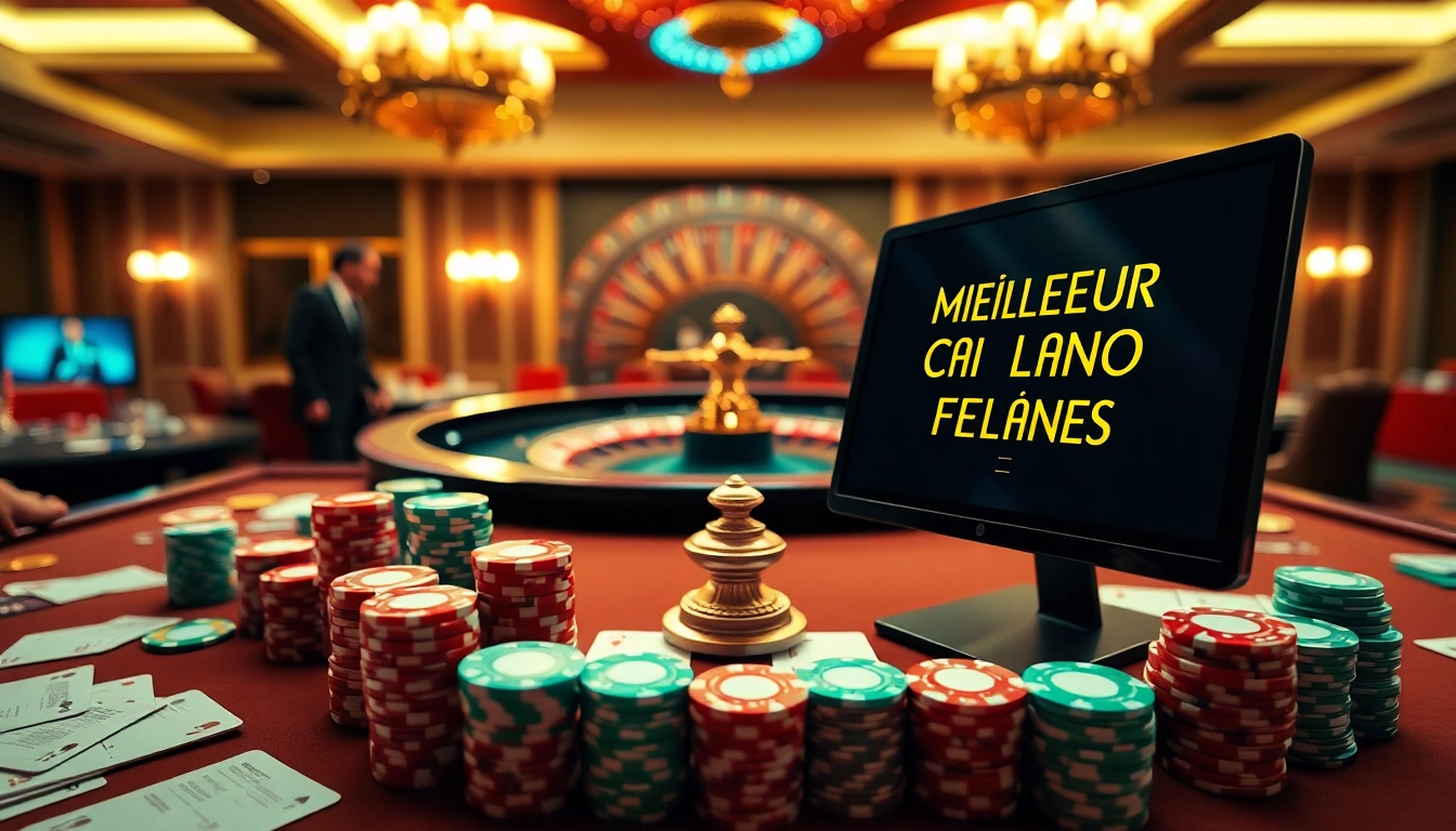 Vivez le frisson au meilleur casino en ligne France avec des jetons de poker vibrants et une roulette qui tourne.