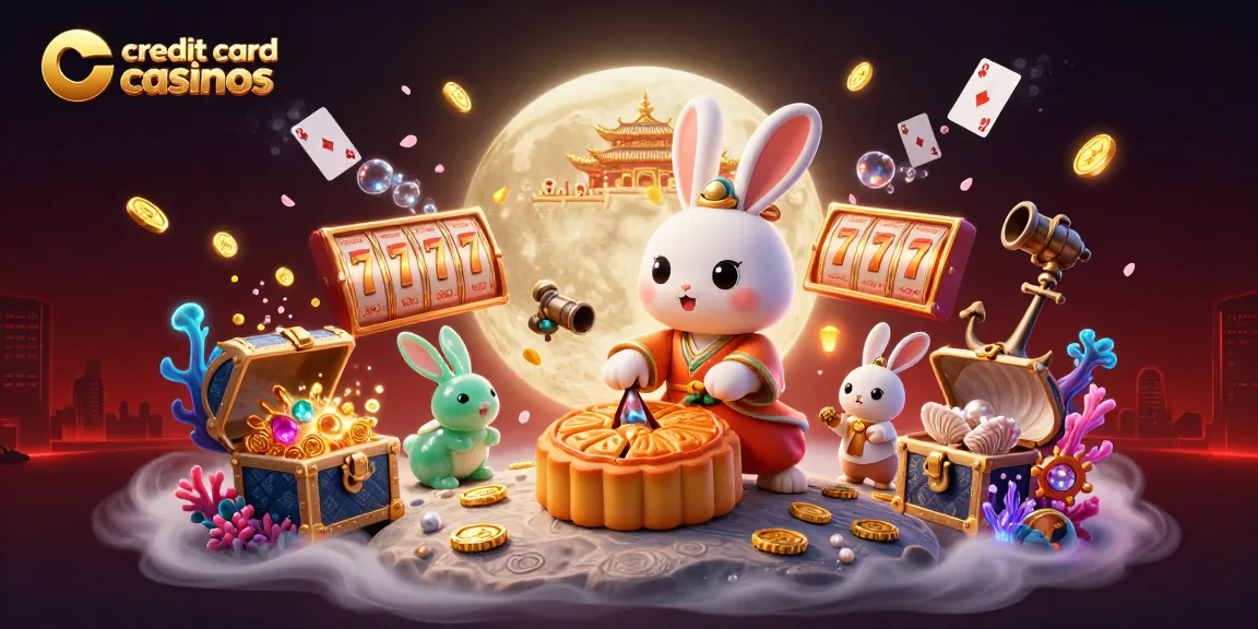 Engage in thrilling gameplay at credit card casinos with vibrant scenes and dynamic elements.