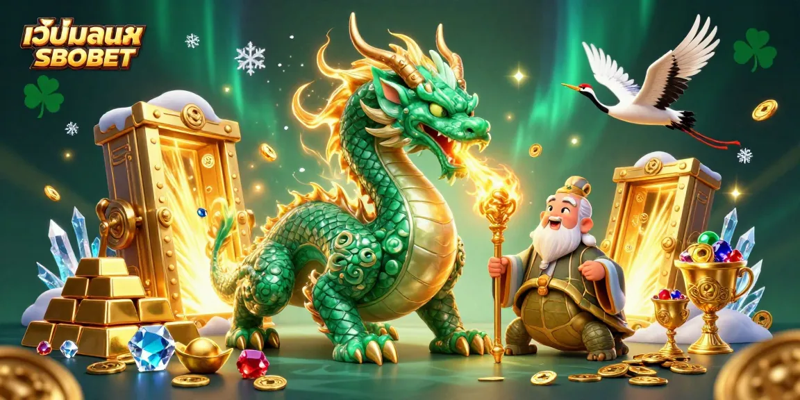 Engage in thrilling betting action at เว็บแทงบอล SBOBET with a dazzling 3D illustration of lucky symbols.