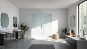 Gestalte mit sonni sanitär GmbH ein modernes Badezimmer mit eleganten Badezubehör.