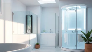 Aménagez votre salle de bain avec sirhona fr en intégrant des douches élégantes et des miroirs LED.