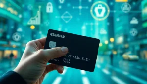 카드깡 개념을 보여주는 신용카드와 금융 아이콘으로 구성된 이미지