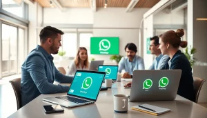 Enhance customer communication with WhatsApp Business CRM integration showcased in a collaborative meeting.