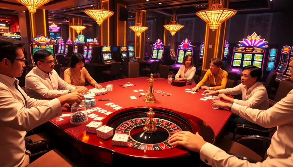 Experience the thrill of gaming at lc88.com with vibrant casino visuals and high-stakes action.