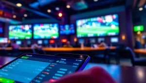 Engaging visualization of online sports betting Georgia with vibrant odds and live sports events.