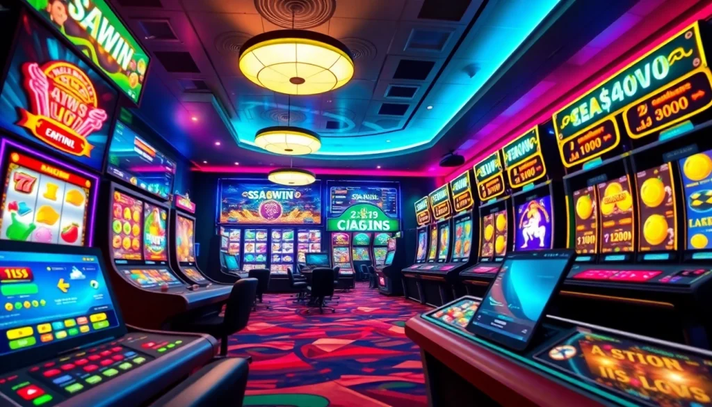 Trải nghiệm trò chơi hấp dẫn tại SAOWIN với các máy đánh bạc đầy sống động và tùy chọn cá cược thể thao trên giao diện hiện đại.