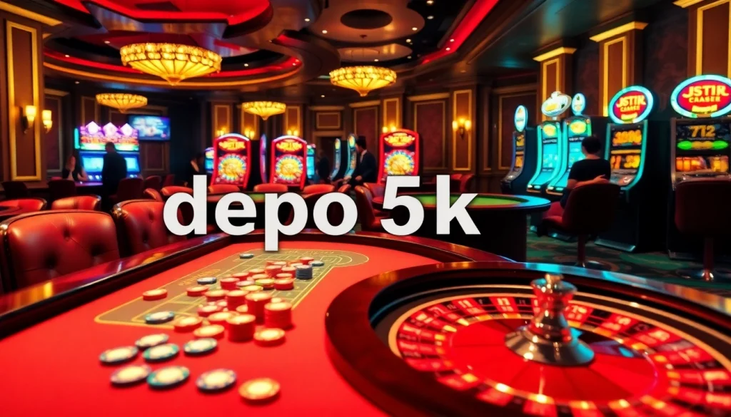 Experience the excitement of depo 5k as gamblers enjoy vibrant casino games and thrilling betting.