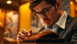 Vendi oro a Roma presso un esperto nel settore, delicati dettagli in primo piano.