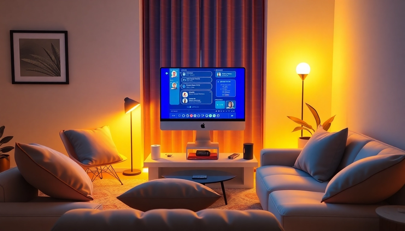 Engaging NSFW chat AI experience in a cozy digital environment, inviting users to explore intimate discussions.