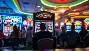 Manfaat bermain slot deposit 1k dengan mesin slot penuh warna dan pemain antusias.