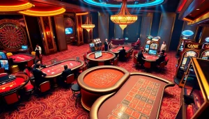Découvrez l'excitation du casino en ligne argent réel dans cette luxueuse scène de jeu en ligne.