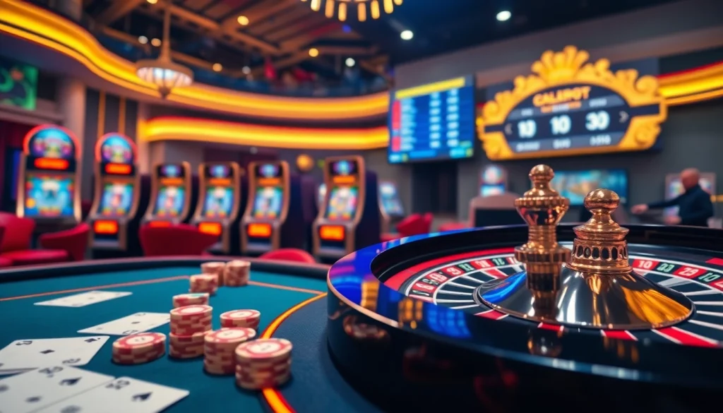 Vivez l'excitation du casino en ligne France avec des éléments de casino animés et une action de jeu dynamique.