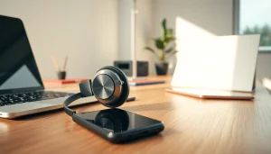 Showcase of Bone X1 Bone Conduction Headphones in an inviting workspace, highlighting design and comfort.