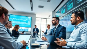 Dynamic office scene showcasing VAT services in UAE, highlighting professionalism and expertise.