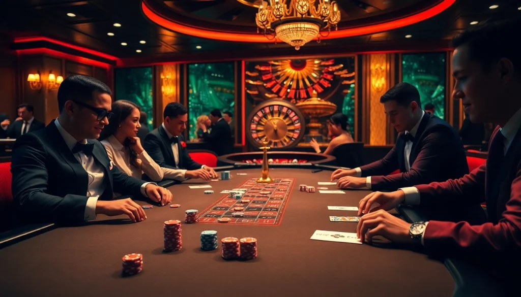 Experience thrilling gameplay at Hay88.com with professional poker action and vibrant casino ambiance.