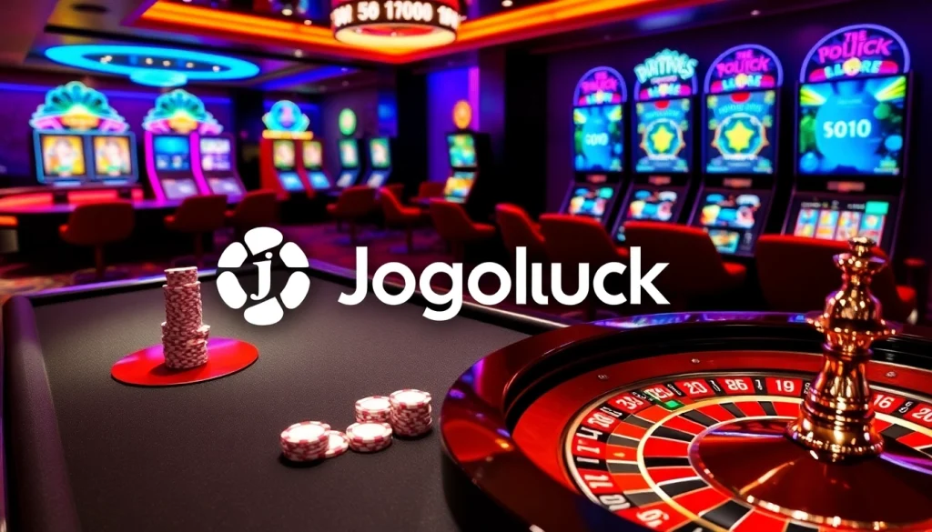 Experience high-stakes excitement with Jogoluck at a luxurious casino table.
