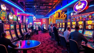 Experience exceptional idnslot gaming with thrilling slot machines and high-energy players in a vibrant casino.