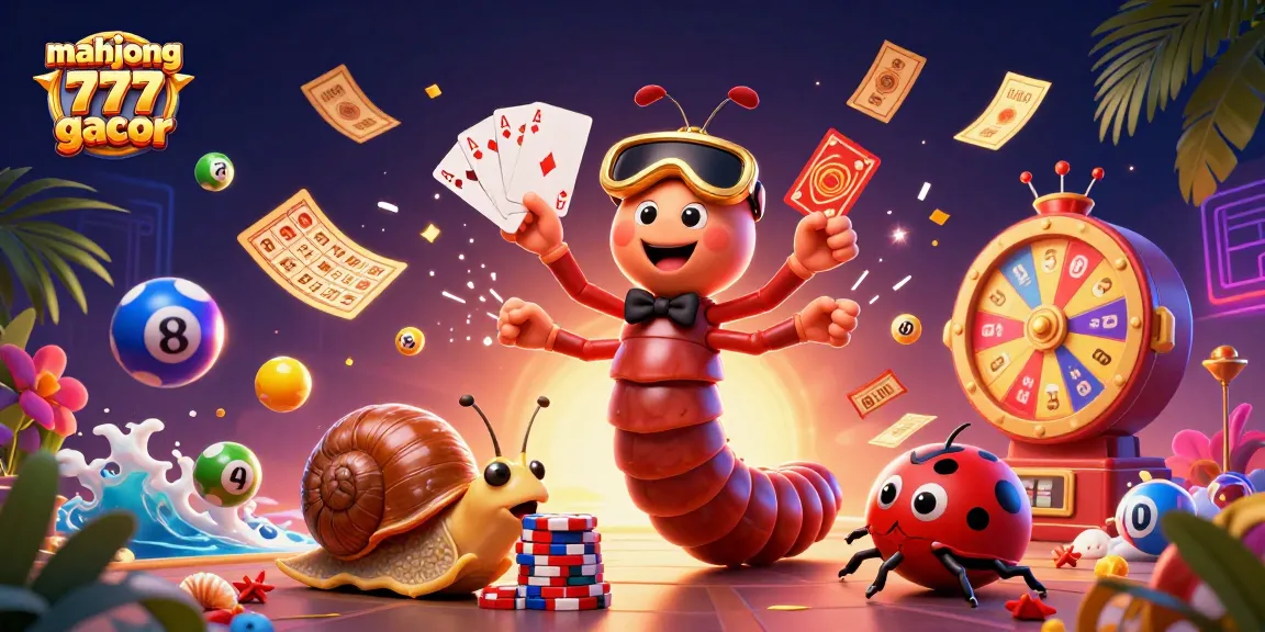Engage with mahjong 777 gacor through an exciting 3D casino scene featuring playful characters and dynamic game elements.