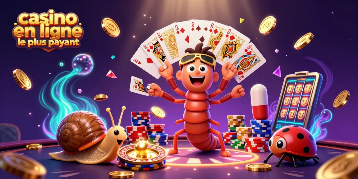 Découvrez le casino en ligne le plus payant avec notre illustration dynamique de jeux et personnages.