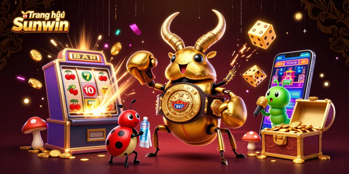 Experience the thrill of Trang chủ Sunwin with vibrant casino elements in a dynamic scene.