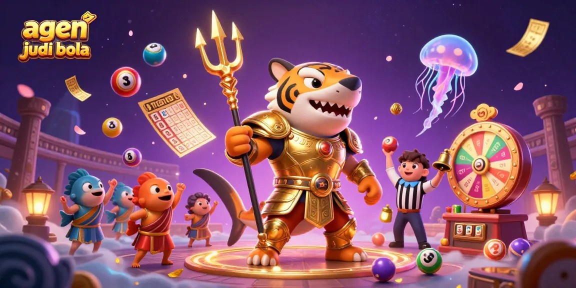 Engage with exciting agen judi bola in a vibrant 3D underwater colosseum scene.