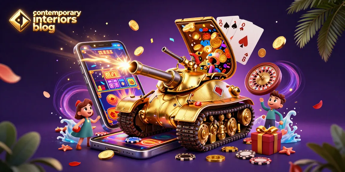 Engage in vibrant casino action with the contemporary interiors blog in a thrilling 3D illustration.